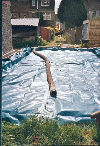 Pumping in the concrete.
